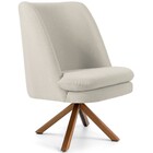 Poltrona Decorativa Base Giratória De Madeira Pérsia D02 Linh