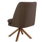 Poltrona Decorativa Base Giratória De Madeira Pérsia D02 Velu