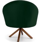 Poltrona Decorativa Base Giratória De Madeira Rafa D02 Veludo