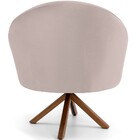 Poltrona Decorativa Base Giratória De Madeira Rafa D02 Veludo