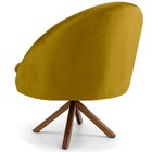 Poltrona Decorativa Base Giratória De Madeira Rafa D02 Veludo