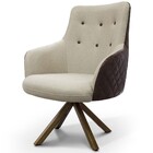 Poltrona Decorativa Base Giratória De Madeira Valentina D02 T