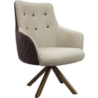 Poltrona Decorativa Base Giratória De Madeira Valentina D02 T