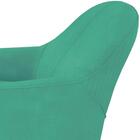 Poltrona Decorativa Base Giratoria Em Madeira Dakota Moll