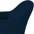 Poltrona Decorativa Base Giratoria Em Madeira Dakota Moll