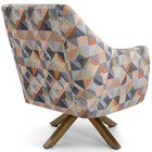 Poltrona Decorativa Base Giratória Estampado Colorido