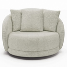 Poltrona Decorativa Base Giratória Galáxia Com Almofadas Bouc