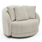 Poltrona Decorativa Base Giratória Galáxia Com Almofadas Bouc