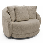 Poltrona Decorativa Base Giratória Galáxia Com Almofadas Bouc