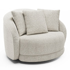 Poltrona Decorativa Base Giratória Galáxia Com Almofadas Bouc