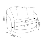 Poltrona Decorativa Base Giratória Galáxia Com Almofadas Bouc