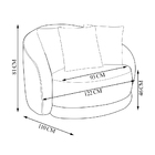 Poltrona Decorativa Base Giratória Galáxia Com Almofadas Bouc