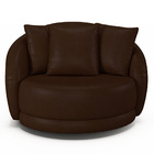 Poltrona Decorativa Base Giratória Galáxia Com Almofadas Pu M