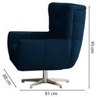 Poltrona Decorativa Base Giratoria Keoma Moll