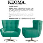 Poltrona Decorativa Base Giratoria Keoma Moll