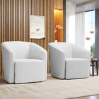 Poltrona Decorativa Base Giratória Kit 2 Stella Max Linho D03