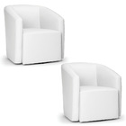 Poltrona Decorativa Base Giratória Kit 2 Stella Max Sintético