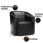 Poltrona Decorativa Base Giratória Kit 2 Stella Max Sintético