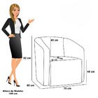 Poltrona Decorativa Base Giratória Kit 2 Stella Max Sintético