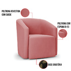 Poltrona Decorativa Base Giratória Kit 2 Stella Max Suede D03