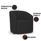 Poltrona Decorativa Base Giratória Kit 2 Stella Max Veludo Pr