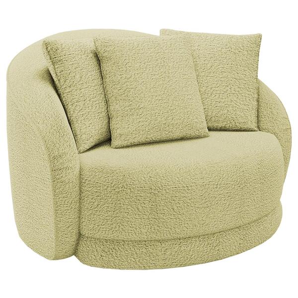 Poltrona Decorativa Base Giratoria Maly Boucle Moll