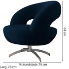 Poltrona Decorativa Base Giratoria Onix Moll