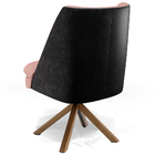 Poltrona Decorativa Base Giratória Pérsia D02 Linho Rosê C-10