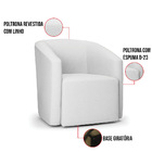 Poltrona Decorativa Base Giratória Stella Max Linho D03 - D'r