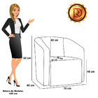 Poltrona Decorativa Base Giratória Stella Max Linho D03 - D'r