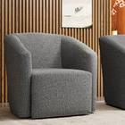 Poltrona Decorativa Base Giratória Stella Max Linho D03 - D'r