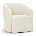 Poltrona Decorativa Base Giratória Stella Max Veludo Bege D03