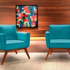 Poltrona Decorativa Base Giratória Veludo Esmeralda Amarílis