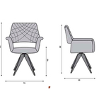 Poltrona Decorativa Base Giratória Veludo Tiffany Petrólis