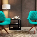 Poltrona Decorativa Base Giratória Veludo Tiffany Petrólis