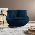 Poltrona Decorativa Base Giratoria Zafira Moll