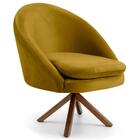 Poltrona Decorativa Base Giromad Madeira Rafa B-279 Veludo Mo