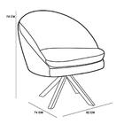 Poltrona Decorativa Base Giromad Madeira Rafa B-279 Veludo Mo
