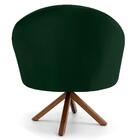Poltrona Decorativa Base Giromad Madeira Rafa B-303 Veludo Ve