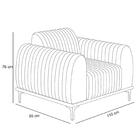 Poltrona Decorativa Base Gold Molino D06 Pu C-12 Branco - Mpo