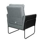 Poltrona Decorativa Base Grafite Sevilha Tecido Sintético Com