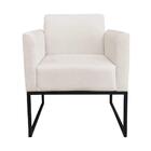 Poltrona Decorativa Base Industrial Preto Maressa S03 Suede B