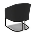 Poltrona Decorativa Base Industrial Preto Stella Veludo Preto