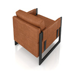 Poltrona Decorativa Base Industrial Rory Sintético Pu K01 - D