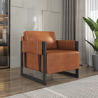 Poltrona Decorativa Base Industrial Rory Sintético Pu K01 - D