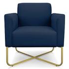 Poltrona Decorativa Base Industrial X Dourada Maressa S01 Sue