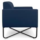 Poltrona Decorativa Base Industrial X Preta Maressa S01 Suede