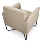 Poltrona Decorativa Base Industrial X Preta Maressa S03 Suede