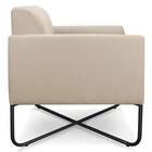 Poltrona Decorativa Base Industrial X Preta Maressa S03 Suede