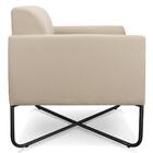 Poltrona Decorativa Base Industrial X Preta Maressa S03 Suede